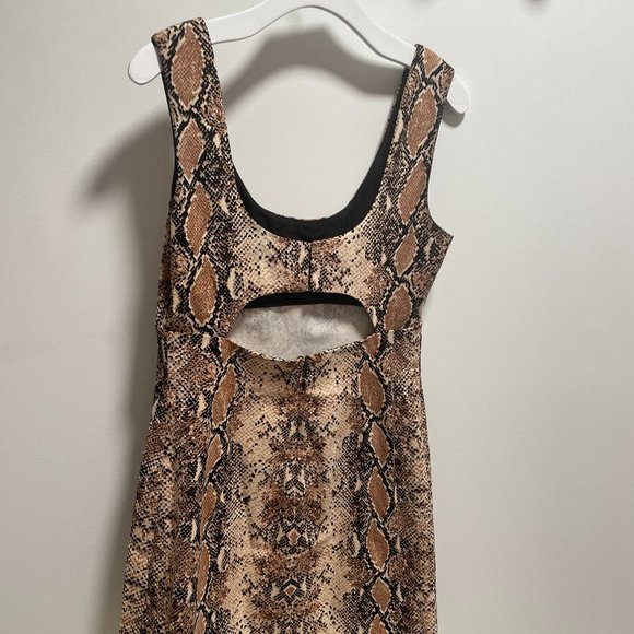 DVF Tessa Cotton Stretch Twill Python Snake Cocktail Dress - Size 8 - Picture 6 of 11